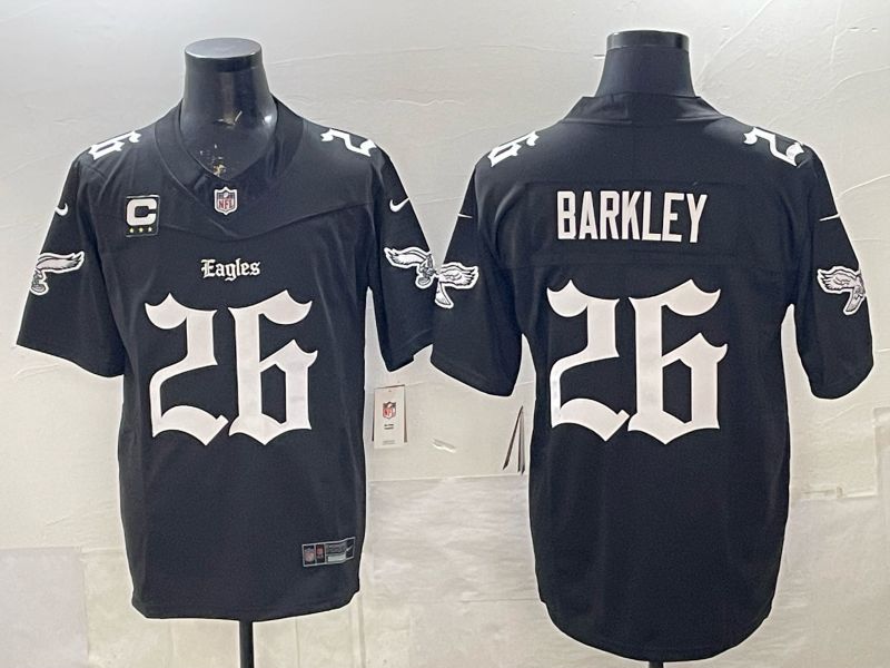 Men 2026 Philadelphia Eagles #26 Barkley Black 7th generation Nike Limited NFL Jersey style 02->philadelphia eagles->NFL Jersey